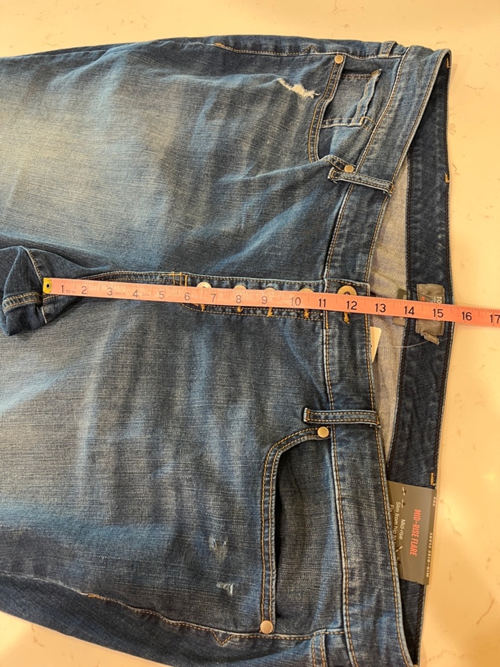 Torrid Mid Rise Flare Jeans Rockstar Dark Wash Button Fly NWT - Picture 11 of 13